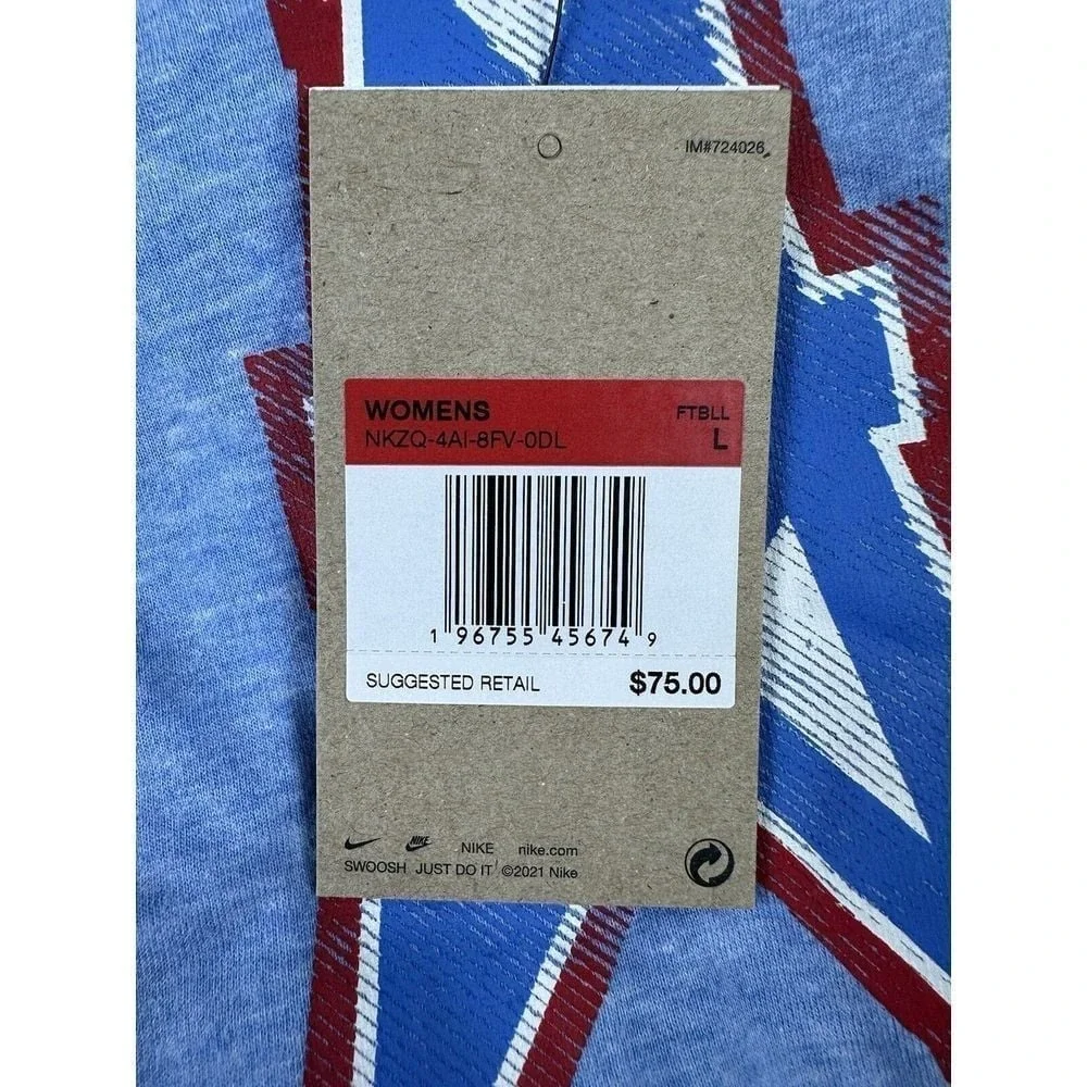 Houston Oilers‎ Nike Hoodie Womens Large Baby Blue Soft Fleece New